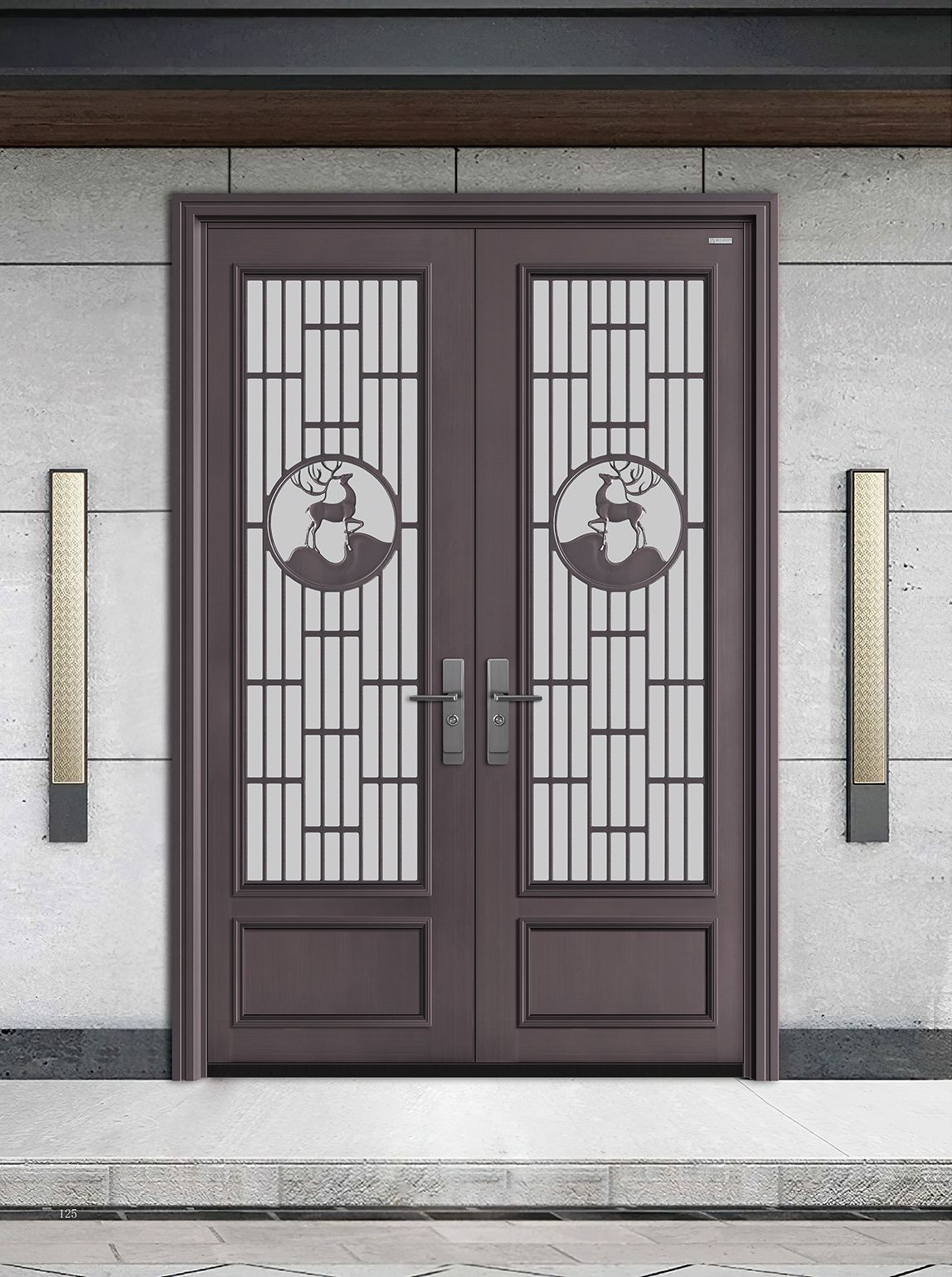 墨藝工藝系列-玻璃翰晨對(duì)開